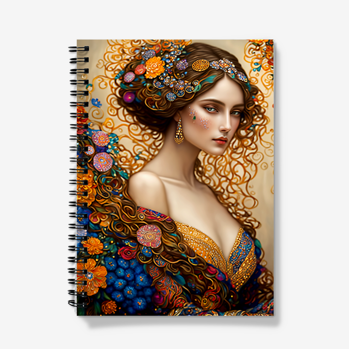 woman AI spiral bound notebook