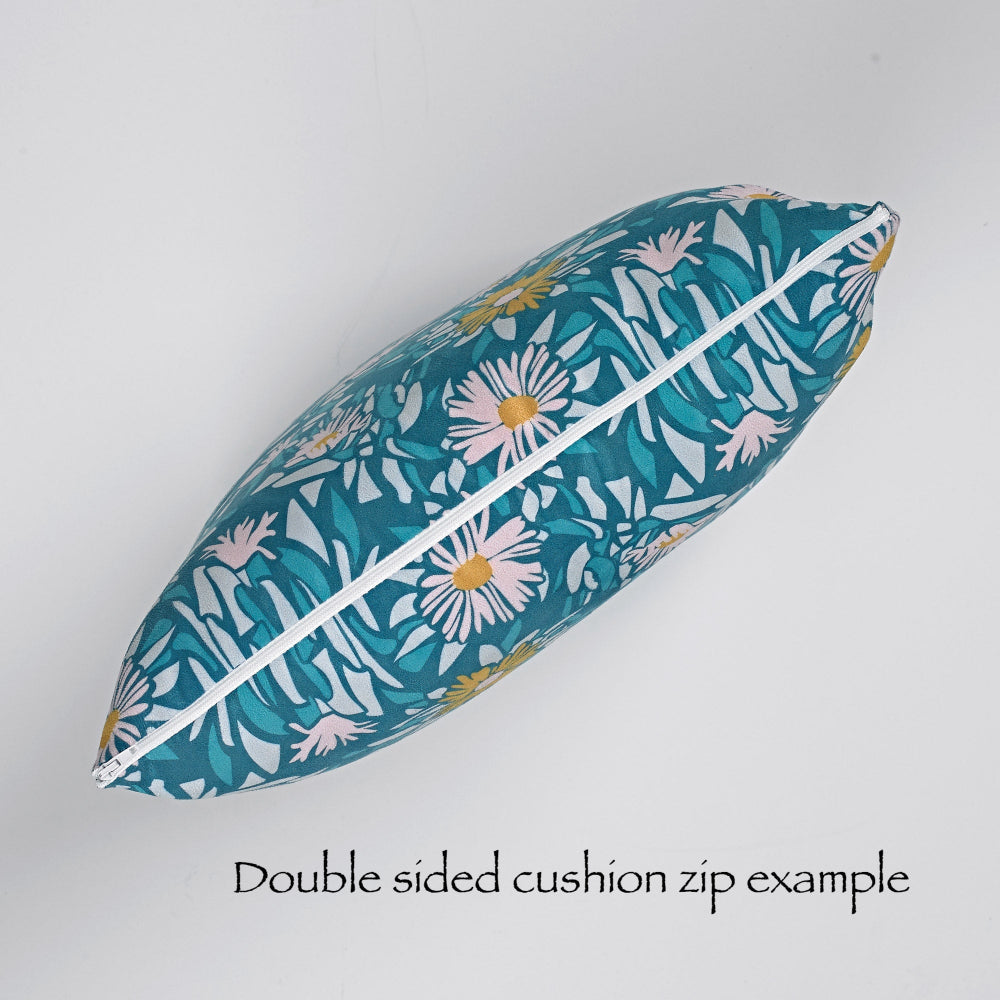 double sioded cushion pillow closing zipper example