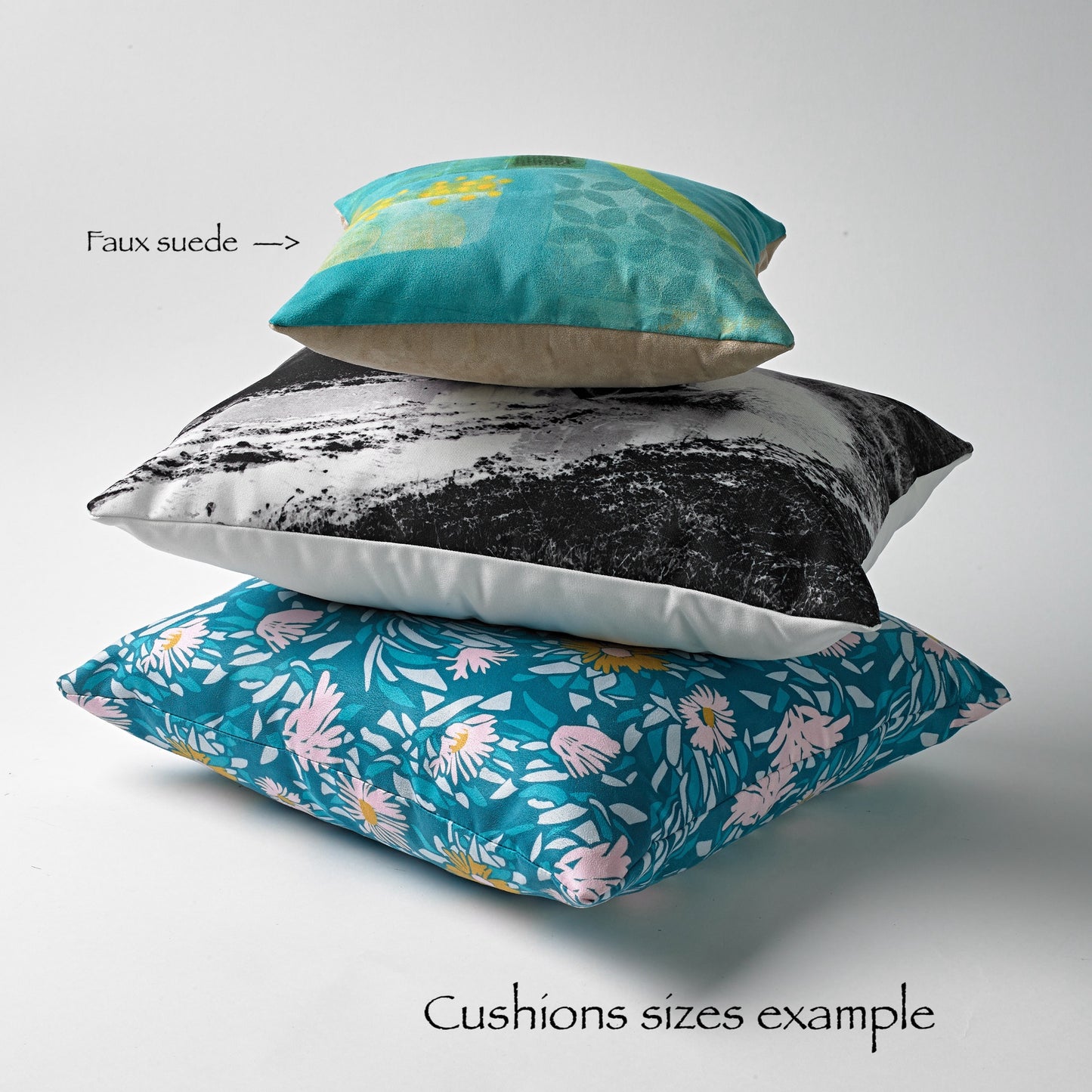 example of cushions in different sizes